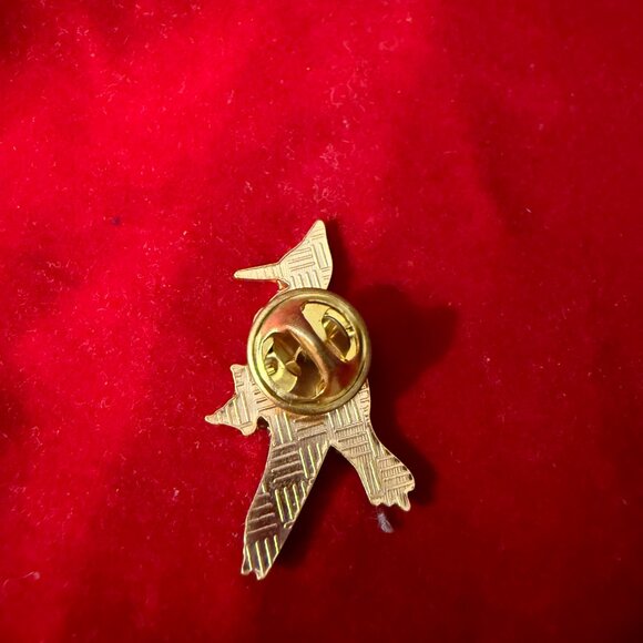 Ivory-Billed Woodpecker Vintage Enamel Cloisonné Lapel Pin - Picture 2 of 3